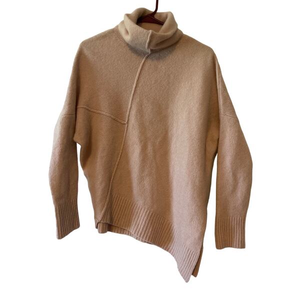 All Saints Lock Roll Neck Relaxed Fit Sweater Rose Pink Women's Size Small - Picture 1 of 8